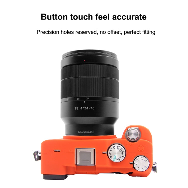 PULUZ Soft Silicone Protective Case for Sony A7C / ILCE-7C(Orange) - Protective Case by PULUZ | Online Shopping South Africa | PMC TechLife | Buy Now Pay Later Mobicred