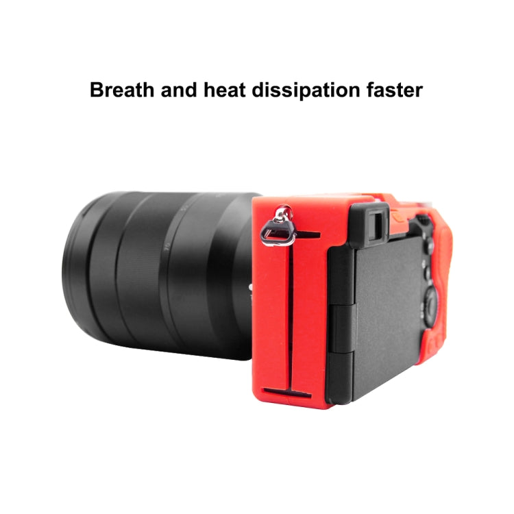 PULUZ Soft Silicone Protective Case for Sony A7C / ILCE-7C(Red) - Protective Case by PULUZ | Online Shopping South Africa | PMC TechLife | Buy Now Pay Later Mobicred