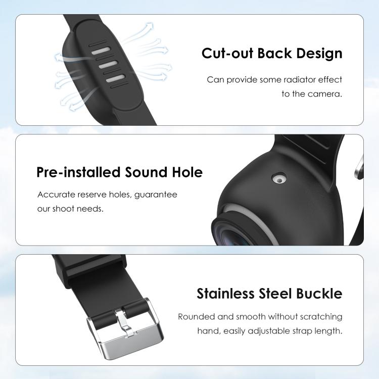 For Insta360 GO 3 / GO 3S PULUZ Camera Silicone Case Wristband Bicycle Strap Extension Mount (Black) - free shipping - PMC TechLife - Order now!