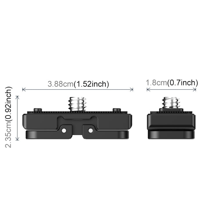 For Insta360 X5 / X4 / X3 PULUZ Quick Release 1 /4 inch Folding Base (Black) - free shipping - PMC TechLife - Order now!