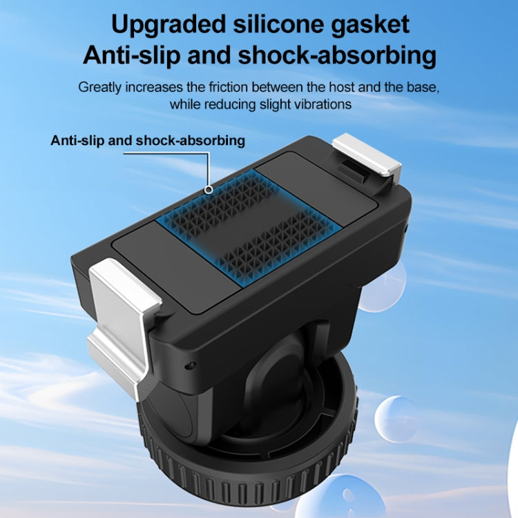 For DJI Osmo Action 5 Pro / 4 / 3 PULUZ Cold Shoe Gimbal Quick Release Base Adapter (Black) - free shipping - PMC TechLife - Order now!