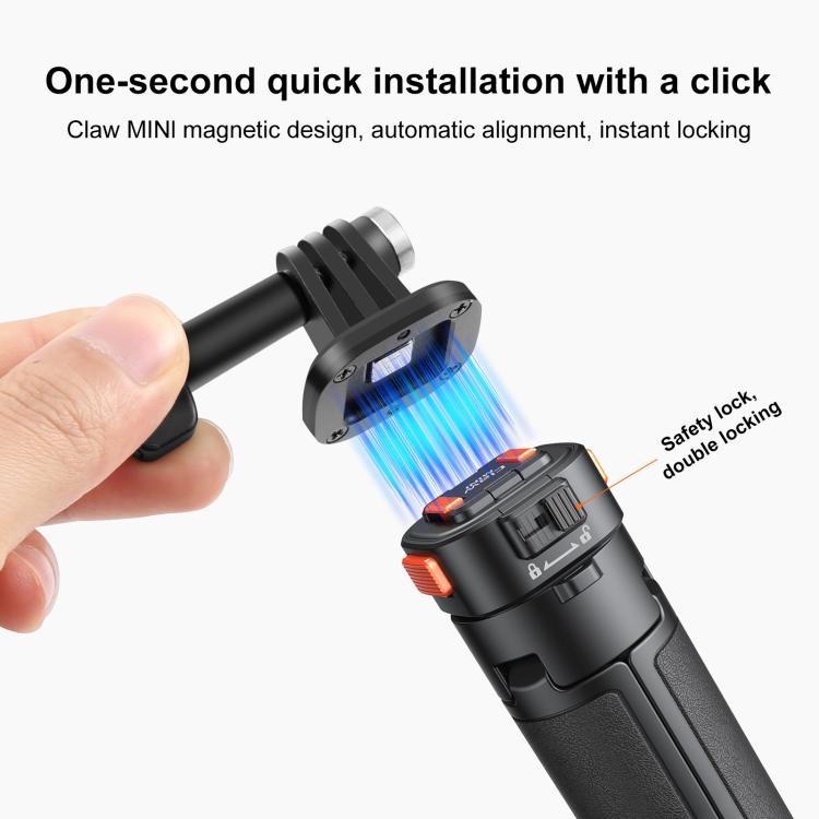 PULUZ Mini Magnetic Quick Release Selfie Stick Tripod (Black) - free shipping - PMC TechLife - Order now!