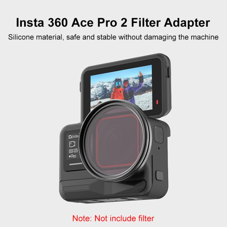 For Insta360 Ace Pro 2 PULUZ Filter Holder Metal Protective Filter Frame (Black) - free shipping - PMC TechLife - Order now!
