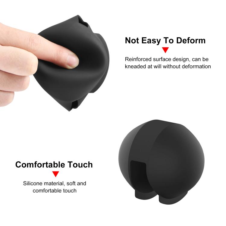 For Insta360 X5 PULUZ Invisible Dive Case Lens Guard Silicone Protective Lens Cap Cover (Black) - free shipping - PMC TechLife - Order now!