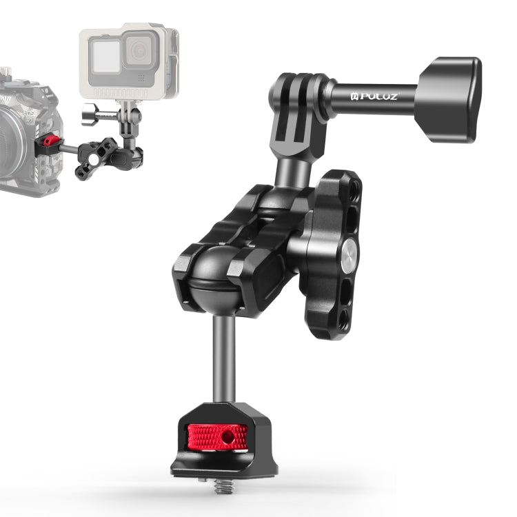 PULUZ Magic Arm Multi-way Ball  Aluminum Alloy Mount (Black) - Stand Bracket by PULUZ | Online Shopping South Africa | PMC TechLife | Buy Now Pay Later Mobicred