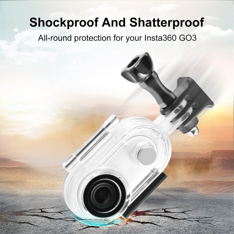 For Insta360 GO 3 / GO 3S PULUZ 40m Underwater Waterproof Housing Case with Base Adapter & Screw (Transparent) - Case & Bags by PULUZ | Online Shopping South Africa | PMC TechLife | Buy Now Pay Later Mobicred