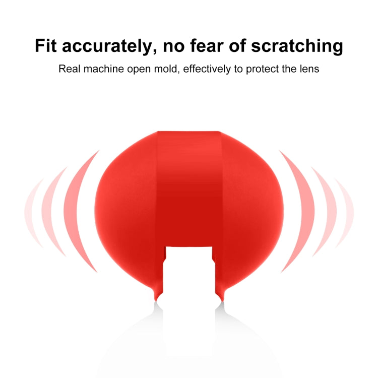 For Insta360 X3 / X4 PULUZ Invisible Dive Case Lens Guard Silicone Protective Cover (Red) - Len Accessories by PULUZ | Online Shopping South Africa | PMC TechLife | Buy Now Pay Later Mobicred