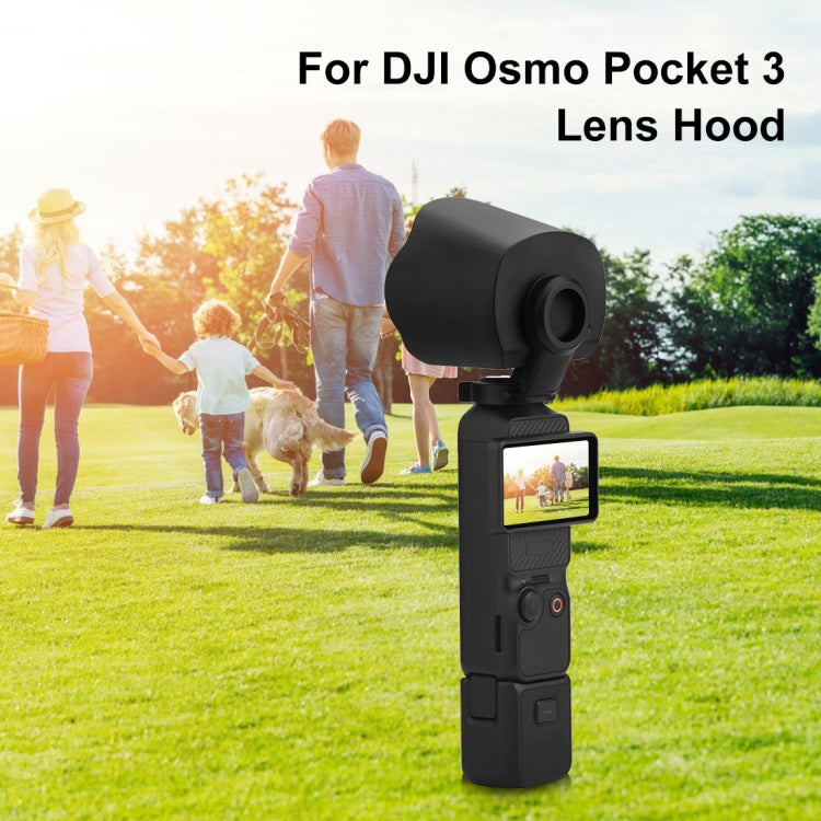 For DJI OSMO Pocket 3 PULUZ Sunshade Lens Protective Cover Hood (Black) - Lens Accessories by PULUZ | Online Shopping South Africa | PMC TechLife | Buy Now Pay Later Mobicred