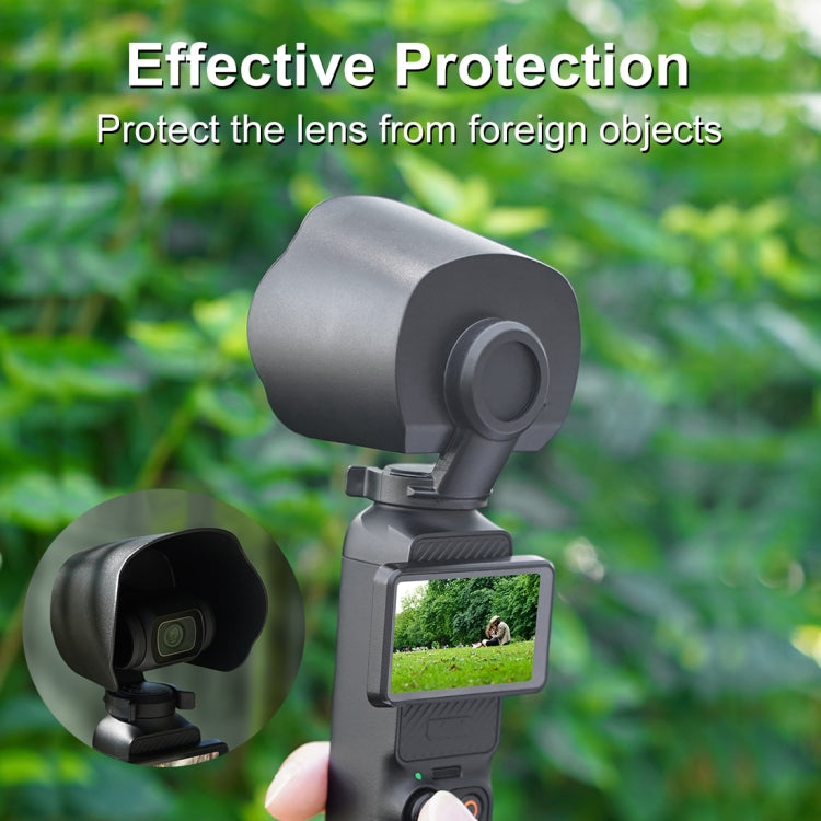 For DJI OSMO Pocket 3 PULUZ Sunshade Lens Protective Cover Hood (Black) - Lens Accessories by PULUZ | Online Shopping South Africa | PMC TechLife | Buy Now Pay Later Mobicred