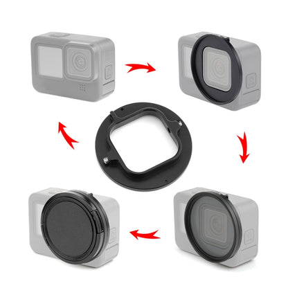 For GoPro HERO12 Black /11 Black /11 Black Mini /10 Black /9 Black PULUZ 52mm UV ND2-400 Filter with Adapter Ring(Black) - Lens Filter by PULUZ | Online Shopping South Africa | PMC Jewellery