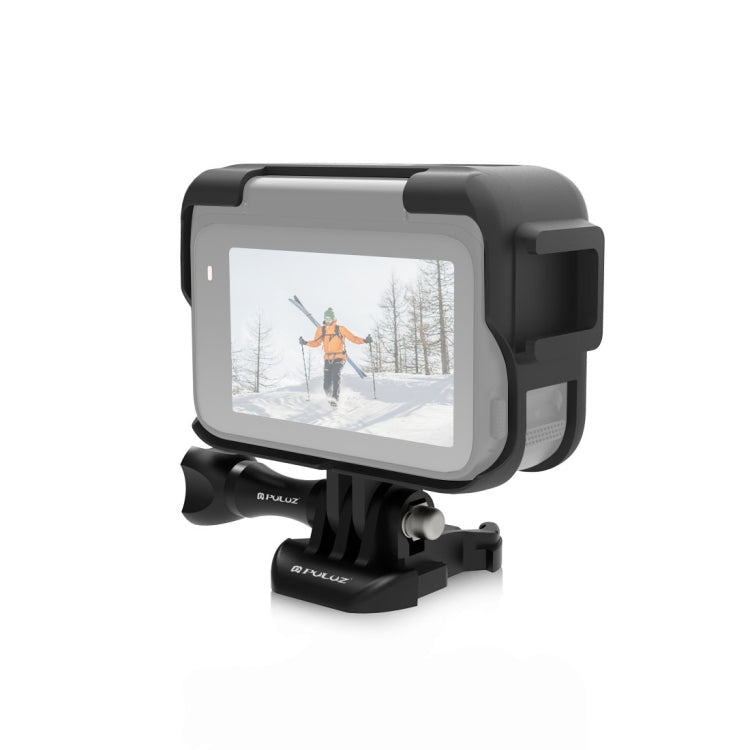 For Insta360 Ace Pro PULUZ Plastic Cage Expansion Adapter Frame with Cold Shoe Base (Black) - free shipping - PMC TechLife - Order now!