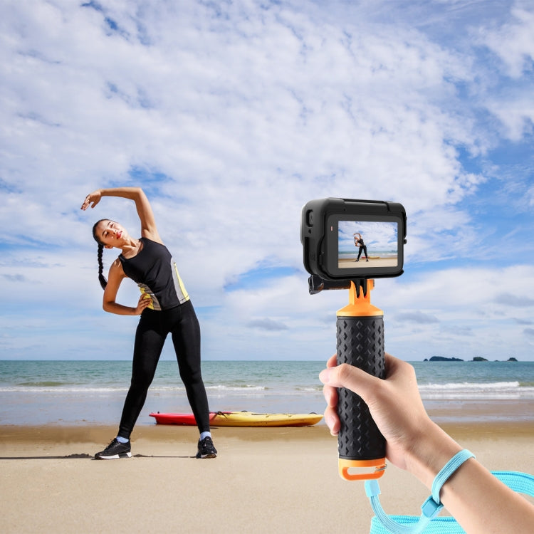 For Insta360 Ace Pro PULUZ Plastic Cage Expansion Adapter Frame with Cold Shoe Base (Black) - free shipping - PMC TechLife - Order now!