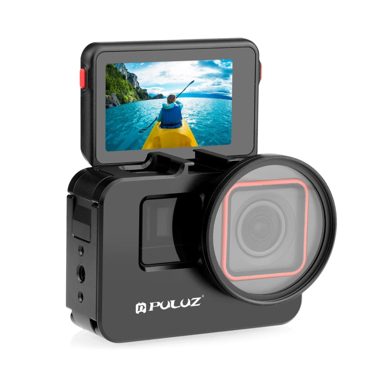 For Insta360 Ace Pro / Ace PULUZ Metal Cage Adapter Frame with 52mm UV Filter & Adapter Ring (Black) - Mount & Holder by PULUZ | Online Shopping South Africa | PMC TechLife | Buy Now Pay Later Mobicred