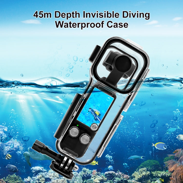 For DJI Osmo Pocket 3 PULUZ 45m Underwater Waterproof Housing Diving Case (Transparent) - Case & Bags by PULUZ | Online Shopping South Africa | PMC TechLife | Buy Now Pay Later Mobicred