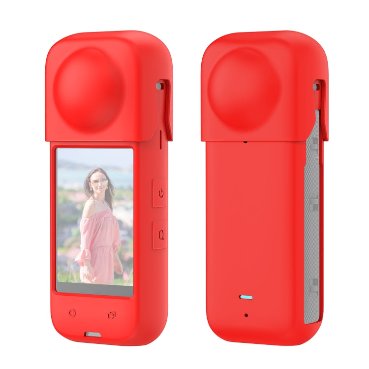 For Insta360 X4 PULUZ Full Body Dust-proof Silicone Protective Case (Red) - Case & Bags by PULUZ | Online Shopping South Africa | PMC Jewellery | Buy Now Pay Later Mobicred