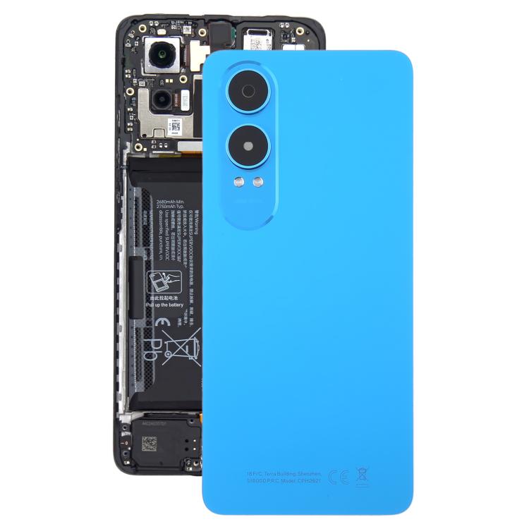 For OnePlus Nord CE4 Lite Plastic Back Cover with Camera Lens Cover(Blue) - free shipping - PMC TechLife - Order now!