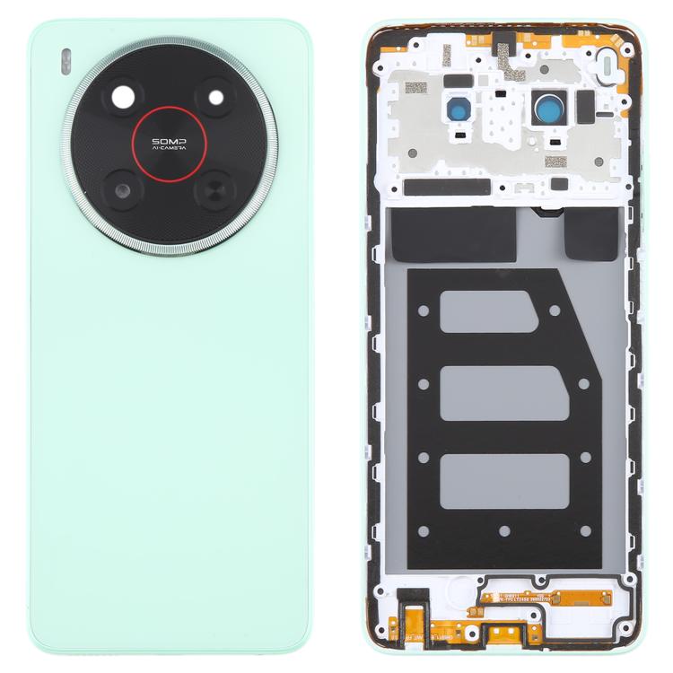 For ZTE Blade V70 Max Plastic Battery Back Cover with Middle Frame / Camera Lens Cover(Green) - free shipping - PMC TechLife - Order now!