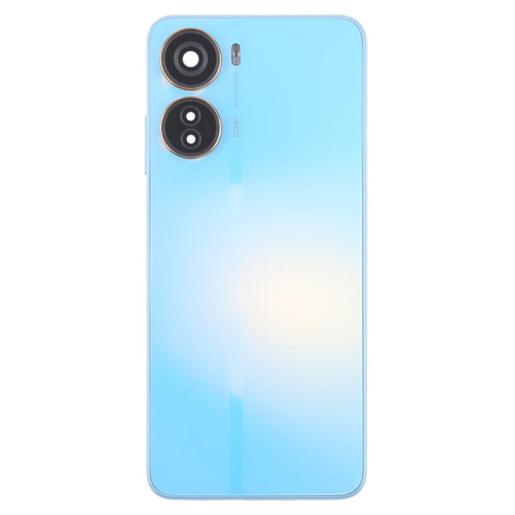 For ZTE Axon 40 Lite Plastic Battery Back Cover with Middle Frame / Camera Lens Cover(Blue) - free shipping - PMC TechLife - Order now!