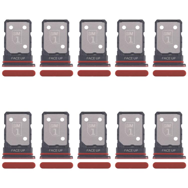 For Motorola Edge 50 Neo 10pcs Original SIM Card Tray + SIM Card Tray (Red) - free shipping - PMC TechLife - Order now!