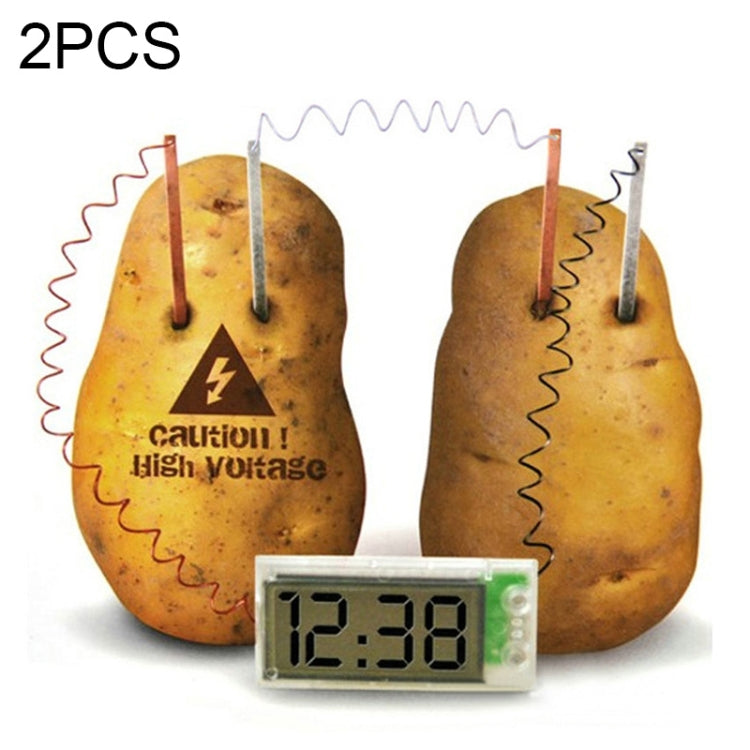 DIY Novel Green Science Potato Digital Clock Educational Kit with 2 inch LCD Screen (Potato NOT Included)(White) - Alarm Clocks by PMC TechLife | Online Shopping South Africa | PMC TechLife | Buy Now Pay Later Mobicred