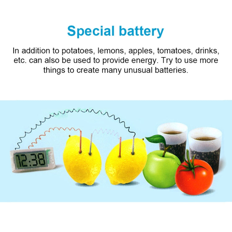 DIY Novel Green Science Potato Digital Clock Educational Kit with 2 inch LCD Screen (Potato NOT Included)(White) - Alarm Clocks by PMC TechLife | Online Shopping South Africa | PMC TechLife | Buy Now Pay Later Mobicred