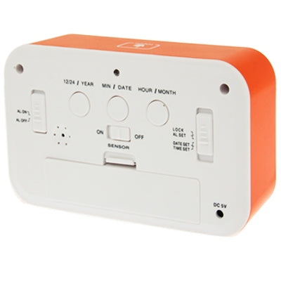 Multi Function Large Screen Alarm Clock with Calendar & LCD Light & Snooze Touch (Orange) - Alarm Clocks by PMC TechLife | Online Shopping South Africa | PMC TechLife | Buy Now Pay Later Mobicred