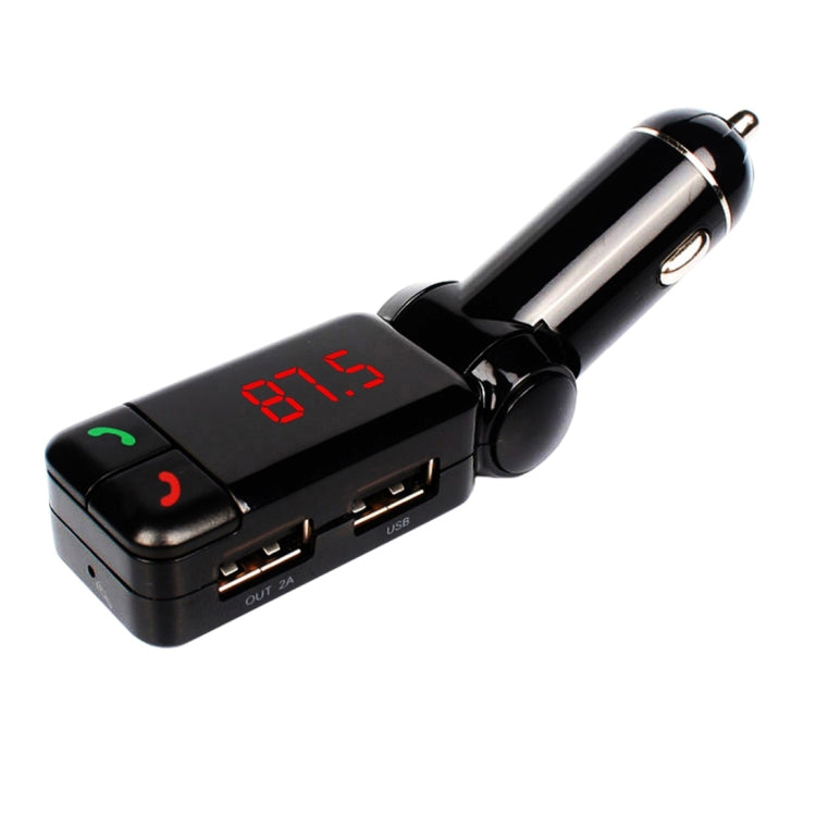 BC-06 Bluetooth Car Kit FM Transmitter Car MP3 Player with LED Display 2 USB Charger & Handsfree Function(Black) - Bluetooth Car Kits by PMC TechLife | Online Shopping South Africa | PMC TechLife | Buy Now Pay Later Mobicred