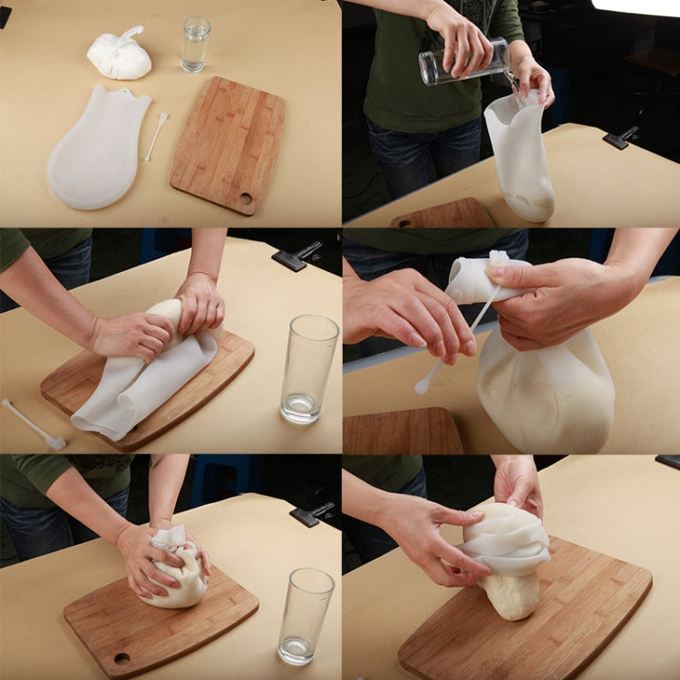 Silicone Kneading Dough Bag Dough Making Flour Mixer Maker Kitchen Tools for Pasta Flour Food, Size: 32.5cm x 23cm(White) - Gadgets by PMC TechLife | Online Shopping South Africa | PMC TechLife | Buy Now Pay Later Mobicred