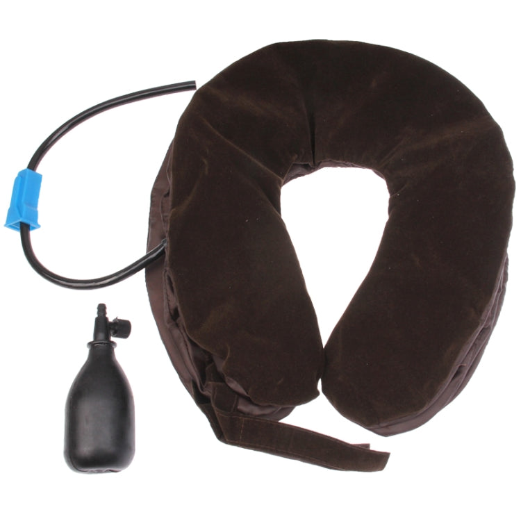 Three-Layer Cervical Vertebra Tractor Neck Massager(Brown) - free shipping - PMC TechLife - Order now!