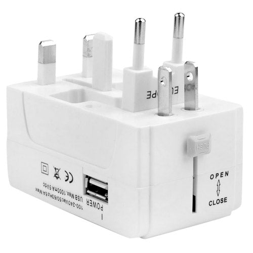 933L 4 in 1 (EU + UK + AU + US Plug) Universal USB Charger Travel Adaptor - free shipping - PMC TechLife - Order now!