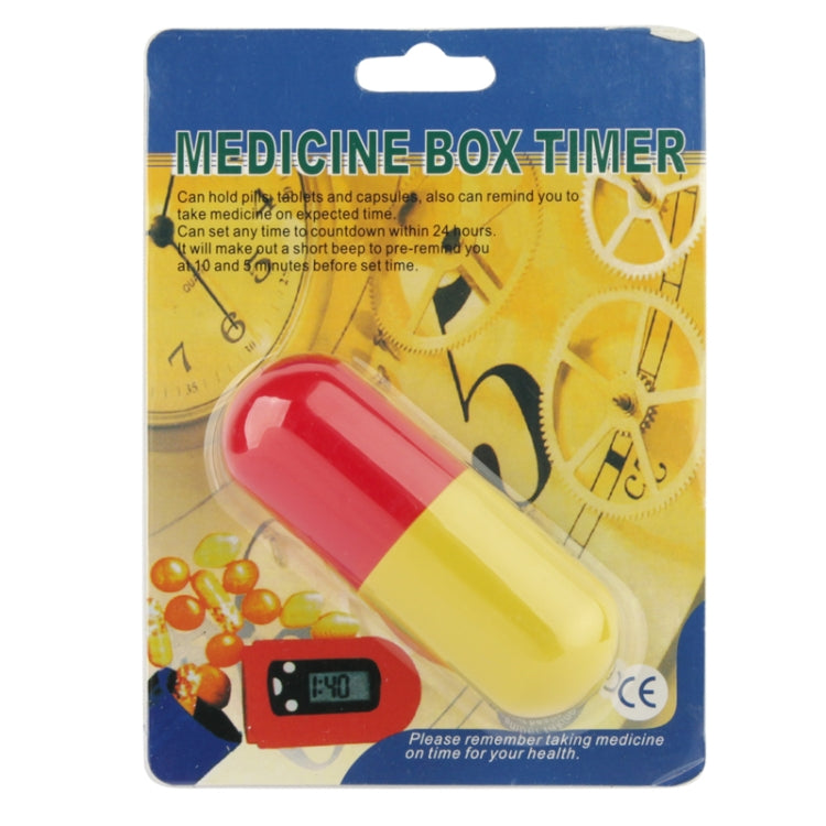 Portable Timer Pill Medicine Reminder Drug Box Keychain(Red) - Pill Boxes by PMC TechLife | Online Shopping South Africa | PMC TechLife