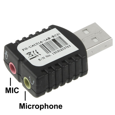 USB 2.0 Stereo Sound Adapter, External Power Not Required(Black) - USB Sound by PMC Jewellery | Online Shopping South Africa | PMC Jewellery | Buy Now Pay Later Mobicred