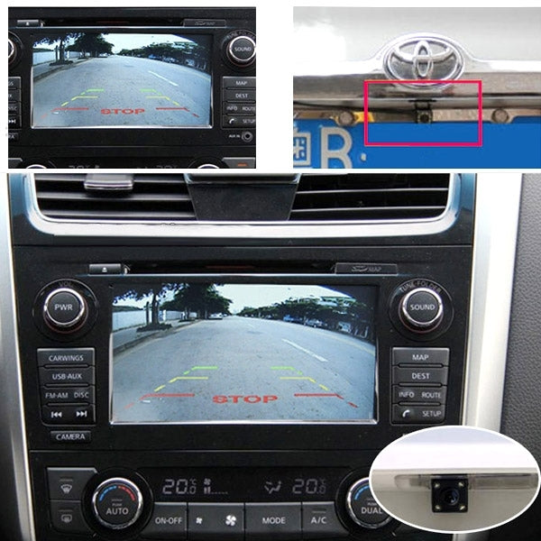 E400 Waterproof 2 LED Color CMOS/CCD Auto Car Rear View Camera for Security Backup Parking - Rear View Cameras by PMC TechLife | Online Shopping South Africa | PMC TechLife | Buy Now Pay Later Mobicred