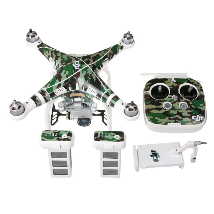 4D Imitation Carbon Fiber PVC Water Resistance Sticker Kit for DJI Phantom 3 Quadcopter & Remote Controller & Battery(Camouflage Pattern) -  by PMC TechLife | Online Shopping South Africa | PMC TechLife | Buy Now Pay Later Mobicred