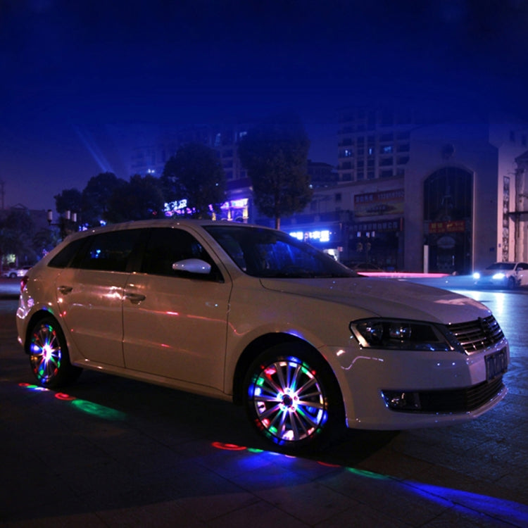 Solar Car LED Colorful Flash Wheel Waterproof lights - Decorative Lights by PMC TechLife | Online Shopping South Africa | PMC TechLife | Buy Now Pay Later Mobicred