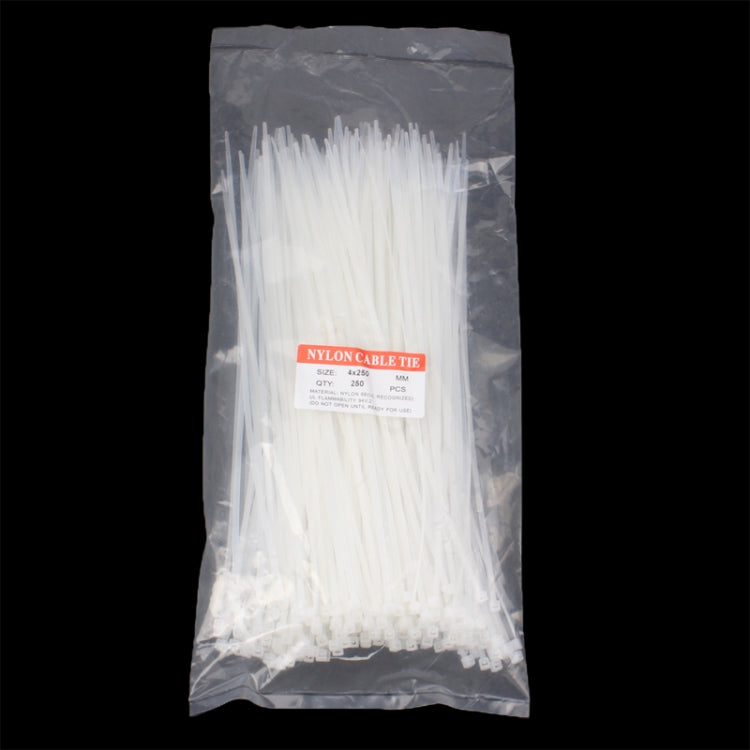 25cm Self-Locking Nylon Cable Wire Zip Ties (500pcs in one packing, the price is for 500pcs)(White) - free shipping - PMC TechLife - Order now!