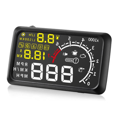 X3 Bluetooth 5.5 inch Car OBDII / EUOBD HUD Vehicle-mounted Head Up Display Security System, Support Speed & Fuel Consumption, Overspeed Alarm, Water Temperature, etc(Black) - Head Up Display System by PMC Jewellery | Online Shopping South Africa | PMC Jewellery | Buy Now Pay Later Mobicred