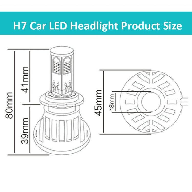 2 PCS H7-5HL-40W 4000lm / 6000K Car LED Headlight, White Light, DC 9-36V - LED Headlamps by PMC Jewellery | Online Shopping South Africa | PMC Jewellery | Buy Now Pay Later Mobicred