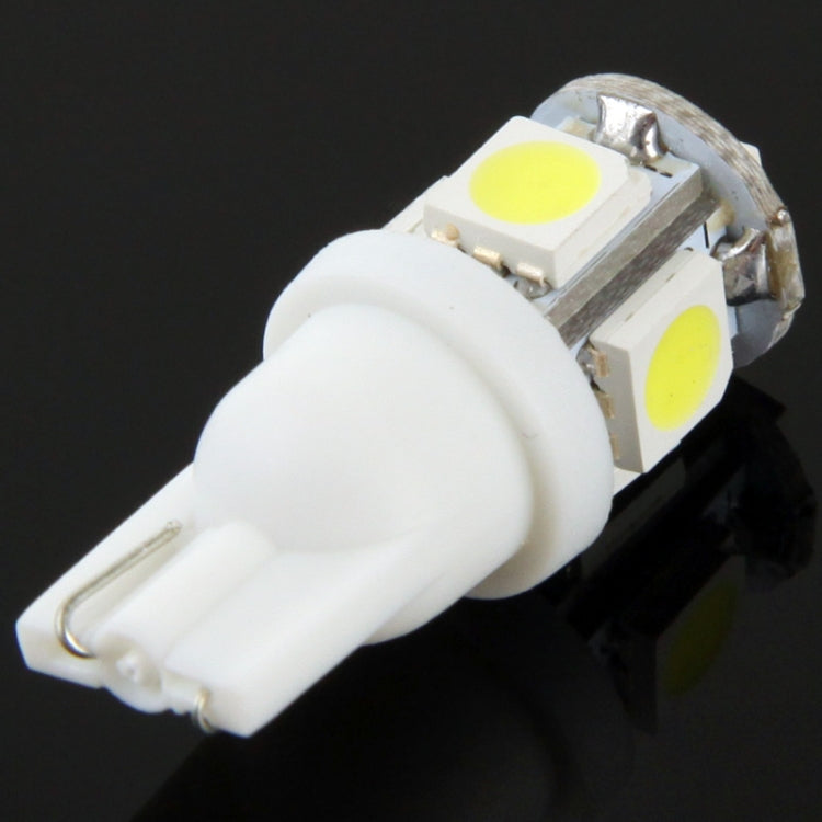 T10 5 LED Super White Vehicle Car Signal Light Bulb (Pair)(White) - Clearance Lights by PMc TechLife | Online Shopping South Africa | PMc TechLife | Buy Now Pay Later Mobicred