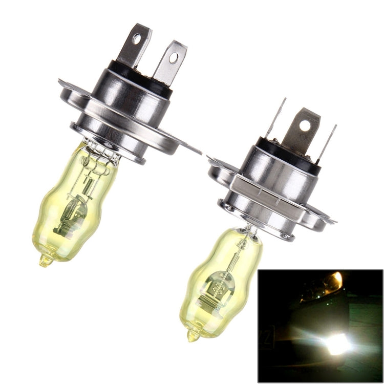 H4 Xenon Pure Yellow Bulbs, 12V 100/90W - Halogen Lights by PMC Jewellery | Online Shopping South Africa | PMC Jewellery | Buy Now Pay Later Mobicred