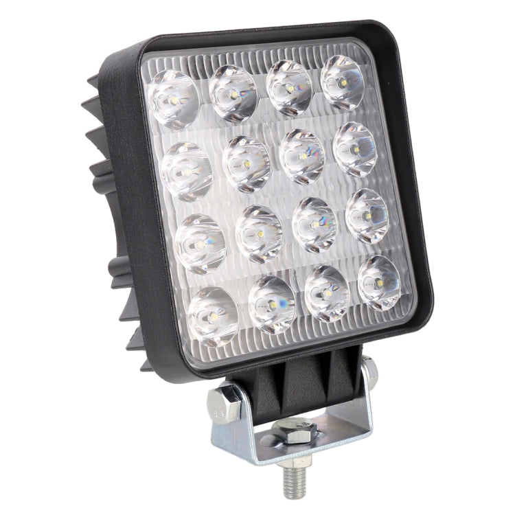 48W Bridgelux 4000lm 16 LED White Light Condenser Engineering Lamp / Waterproof IP67 SUVs Light, DC 10-30V(Black) - Work Lights by PMC Jewellery | Online Shopping South Africa | PMC Jewellery | Buy Now Pay Later Mobicred