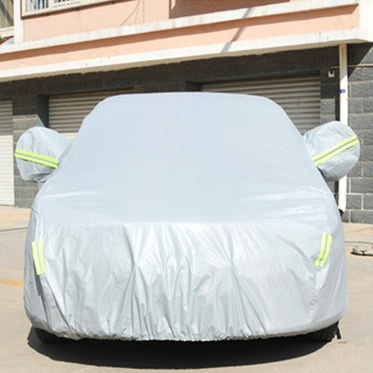 PEVA Anti-Dust Waterproof Sunproof Sedan Car Cover with Warning Strips, Fits Cars up to 5.1m(199 inch) in Length - PE Material by PMC Jewellery | Online Shopping South Africa | PMC Jewellery | Buy Now Pay Later Mobicred