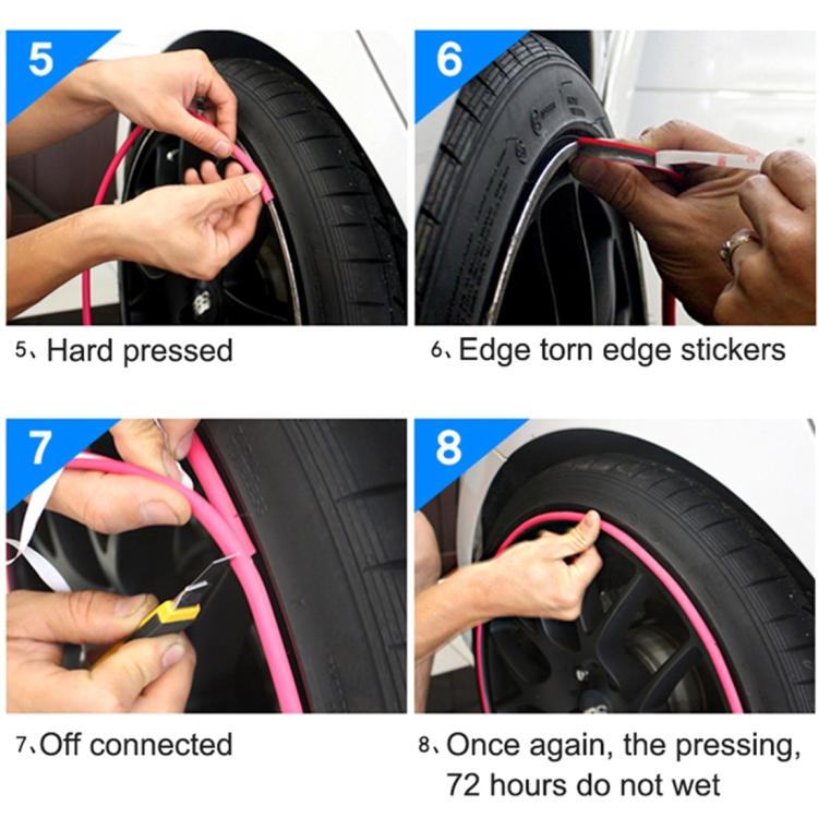 Universal Decorative Scratchproof Stickup 8M Flexible Car Wheel Hub TRIM Mouldings Decoration Strip(Grey) - free shipping - PMC TechLife - Order now!