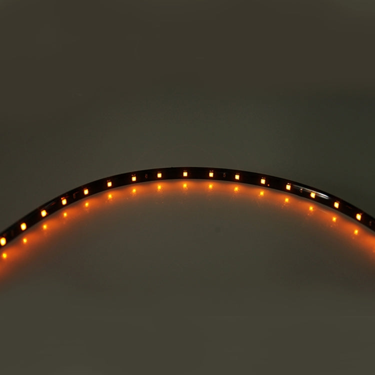 10 PCS 60cm 30 LED Waterproof Flexible Car Strip Light, DC 12V(Orange Light) - Decorative Lights by PMC Jewellery | Online Shopping South Africa | PMC Jewellery | Buy Now Pay Later Mobicred