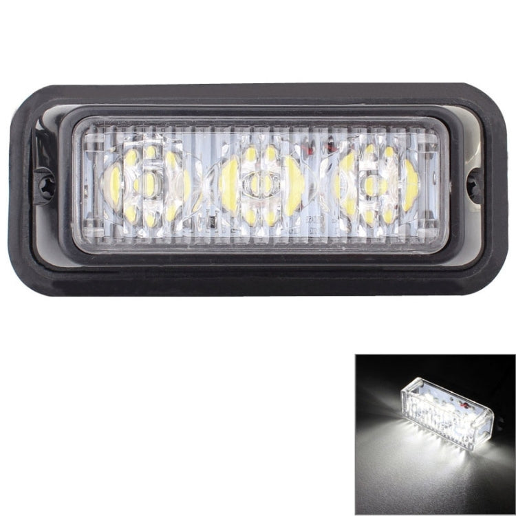 9W 540LM 6500K 3-LED White Light Wired Car Flashing Warning Signal Lamp, DC12V, Wire Length: 95cm - Warning Lights by PMC Jewellery | Online Shopping South Africa | PMC Jewellery | Buy Now Pay Later Mobicred