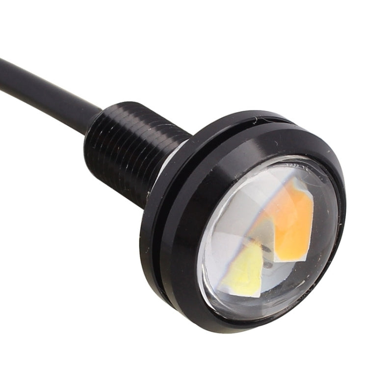 2 PCS 22.5mm 2W 200LM White + Yellow Light 4 LED SMD 5630 Eagle Eye Car Steering Light Daytime Running Light(Black) - Eagle Eye Lamps by PMC TechLife | Online Shopping South Africa | PMC TechLife | Buy Now Pay Later Mobicred