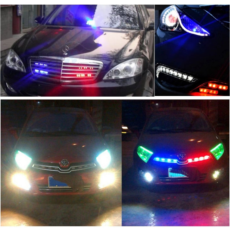 2 PCS  6 inch 6 LED 2 x 18W Car Flash Warning Light Yellow Change White Waterproof Emergency Light, DC 12V - free shipping - PMC TechLife - Order now!