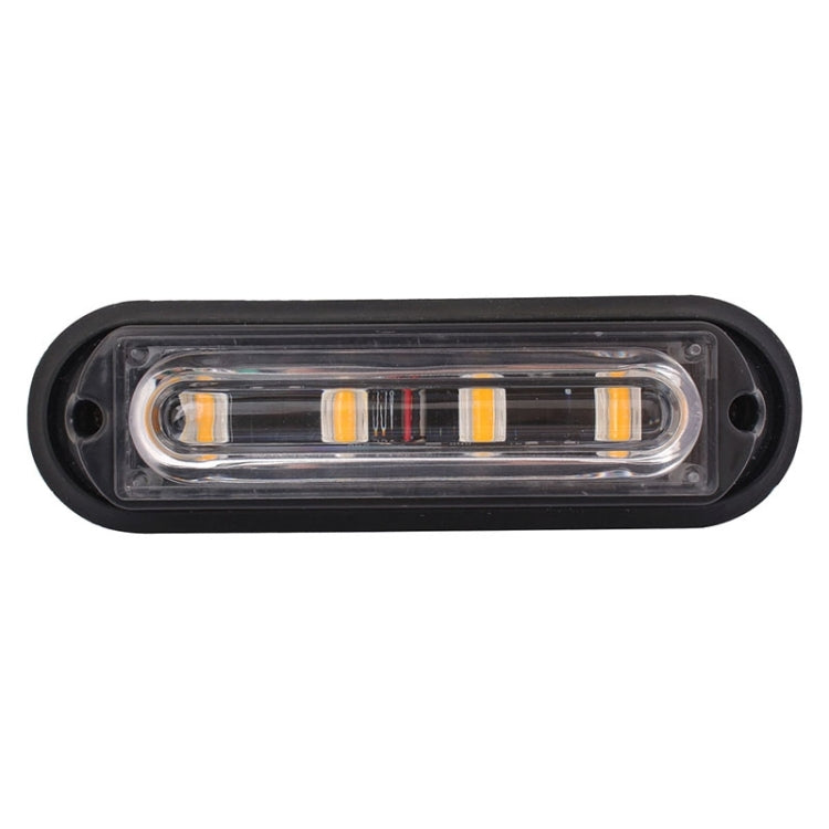 12W 720LM 4-LED Yellow Light 18 Flash Patterns Car Strobe Emergency Warning Light Lamp, DC 12V - Warning Lights by PMC Jewellery | Online Shopping South Africa | PMC Jewellery | Buy Now Pay Later Mobicred