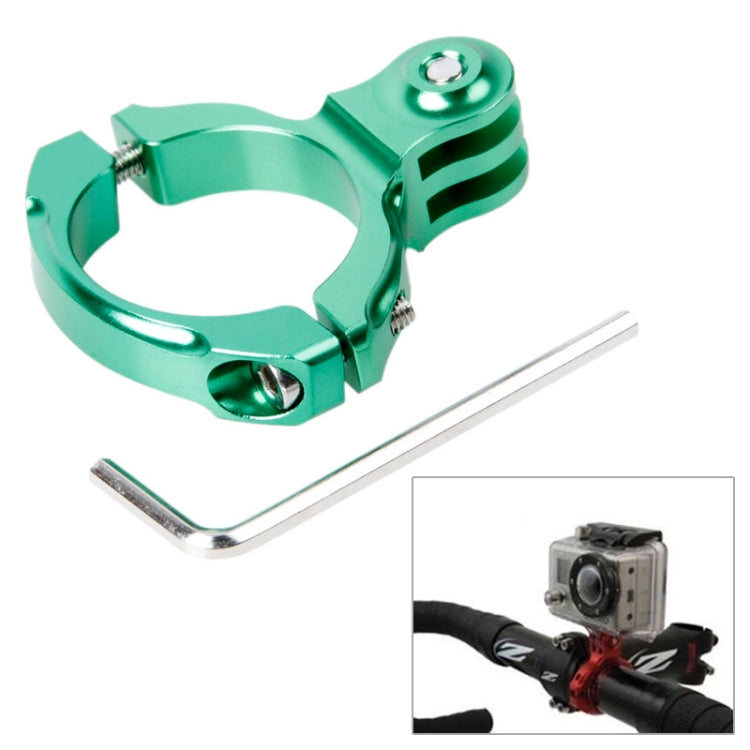 TMC HR87 Bike Aluminum Handle Bar Standard Mount for GoPro Hero12 Black / Hero11 /10 /9 /8 /7 /6 /5, Insta360 Ace / Ace Pro, DJI Osmo Action 4 and Other Action Cameras, Internal Diameter: 31.8mm(Green) - Bicycle Handlebar Mount by TMC | Online Shopping South Africa | PMC Jewellery | Buy Now Pay Later Mobicred