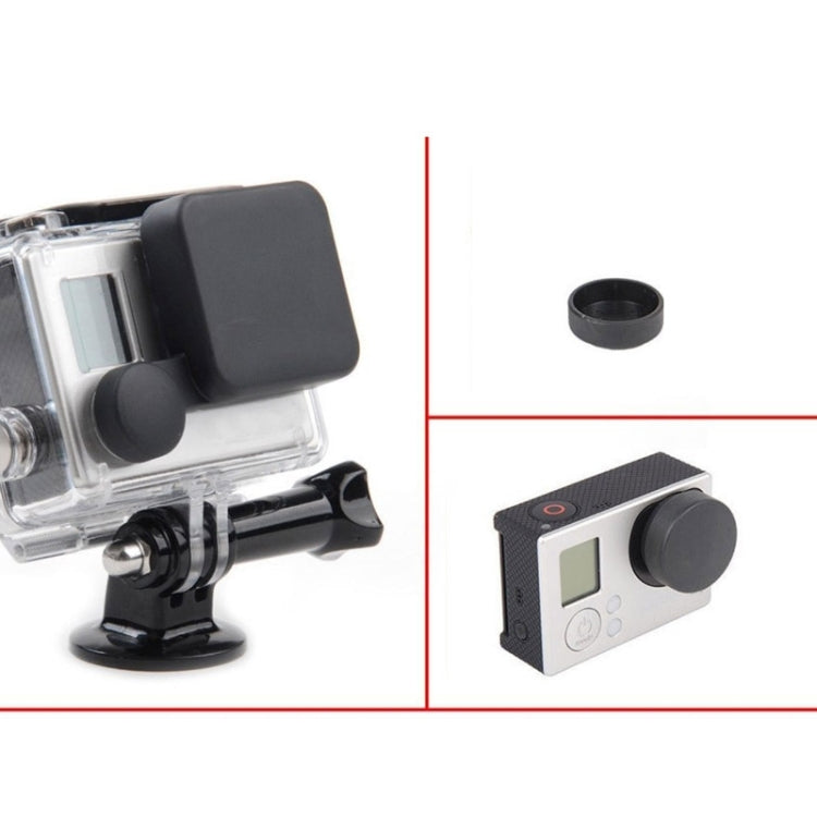 Protective Camera Lens Cap Cover + Housing Case Cover Set for SJ4000 Sport Camera - Lens Cover by PMC TechLife | Online Shopping South Africa | PMC TechLife | Buy Now Pay Later Mobicred